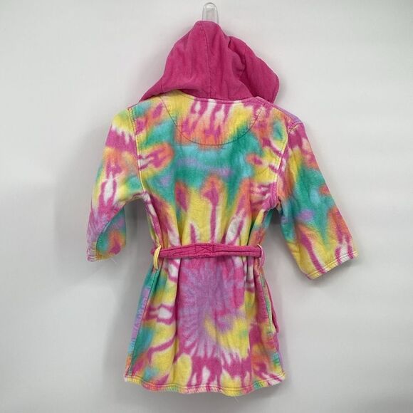 Saint Eve Swim Terry Robe Swimsuit Coverup Bath Robe Tie Dye Bird Flamingo S 7/8 - Picture 5 of 5